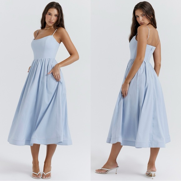 HOUSE OF CB 'Lolita' Soft Blue Corset Sundress - Picture 2 of 9